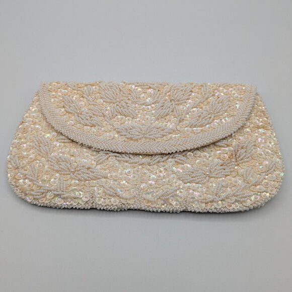 Vintage 1950s/60s Beaded Sequin Clutch, Handmade in British Hong Kong - Picture 2 of 11